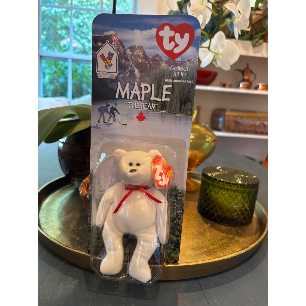 Ty Teenie Beanie Baby Maple the Bear 1999 McDonalds Canada Sealed Packaging